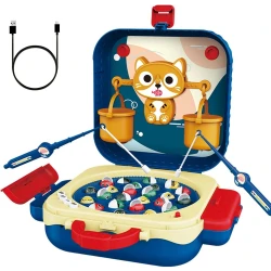 An electric fishing bag for children, measuring 29.8×12×25.3 cm, designed with innovative technology to facilitate fishing, with attractive colors and high safety, giving children a fun and interactive experience to enhance their skills