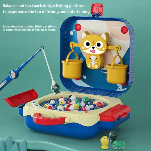 An electric fishing bag for children, measuring 29.8×12×25.3 cm, designed with innovative technology to facilitate fishing, with attractive colors and high safety, giving children a fun and interactive experience to enhance their skills - Creative's - Image 3
