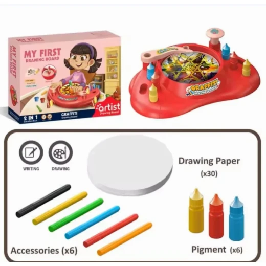 Art Graffiti Drawing Board for Kids – Creative Doodle and Sketch Pad, 30 x 40 x 7.5 cm, Fun Educational Art Toy for Drawing, Writing and Coloring, Enhances Creativity and Fine Motor Skills - Creative's - Image 3