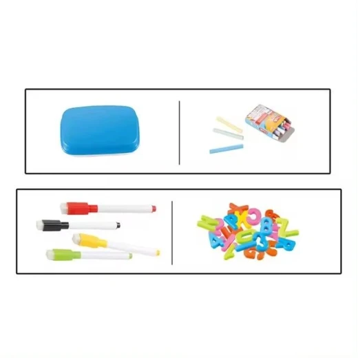 لوح رسم وتعليم للأطفال 3 في 1 (Funny Art Easel)، وهو مصمم لتوفير تجربة تعليمية وإبداعية متكاملة للأطفال من سن 3 سنوات فما فوق. متوفر في لون الازرق والزهر - Image 6