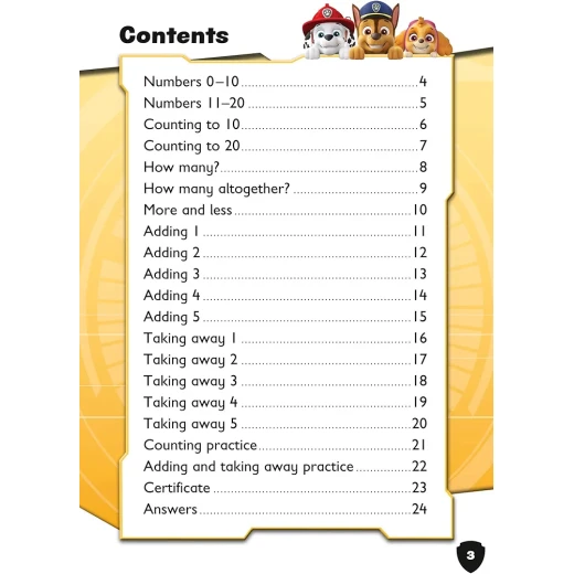 The first counting activity book from Nickelodeon’s Paw Patrol series teaches children counting, subtraction, and addition It is very suitable for children  and its simplified style makes it easy to explain arithmetic operation - Creative's - Image 4