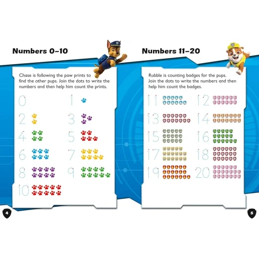 The first counting activity book from Nickelodeon’s Paw Patrol series teaches children counting, subtraction, and addition It is very suitable for children  and its simplified style makes it easy to explain arithmetic operation - Creative's - Image 2