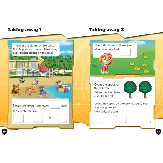 The first counting activity book from Nickelodeon’s Paw Patrol series teaches children counting, subtraction, and addition It is very suitable for children  and its simplified style makes it easy to explain arithmetic operation - Creative's - Image 3