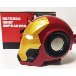 سماعات Iron Man على شكل خوذة الرجل الحديدي مع إضاءة LED جذابة، تصميم عصري وممتع لعشاق مارفل، تقدم صوتًا واضحًا وتجربة ترفيهية مبتكرة للأطفال والمراهقين والكبار