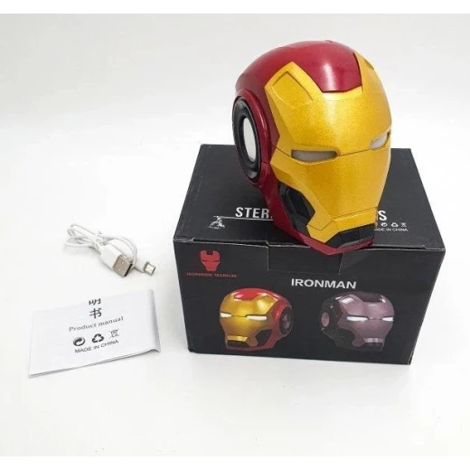 سماعات Iron Man على شكل خوذة الرجل الحديدي مع إضاءة LED جذابة، تصميم عصري وممتع لعشاق مارفل، تقدم صوتًا واضحًا وتجربة ترفيهية مبتكرة للأطفال والمراهقين والكبار - كرييتيفز - Image 3