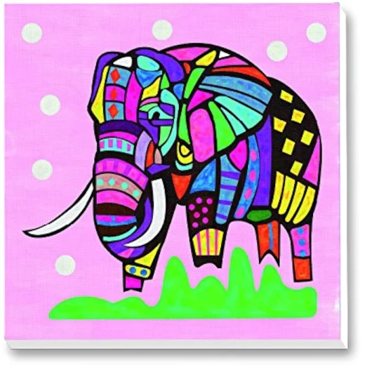 هذه اللعبة هي Avenir Canvas Pop Art - Elephant Kit، وهي مجموعة فنية للأطفال تتيح لهم إنشاء لوحة فنية ملونة على شكل فيل - كرييتيفز - Image 2