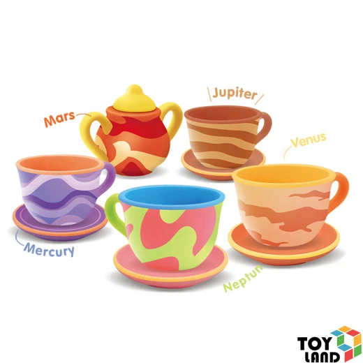 15-Piece Ceramic Tea Set Coloring Game for Kids – Gives children the opportunity to design and color their own tea set, develops creativity and artistic skills, is suitable for individual or group play, and provides a fun and safe educational and entertaining experience - Creative's - Image 2