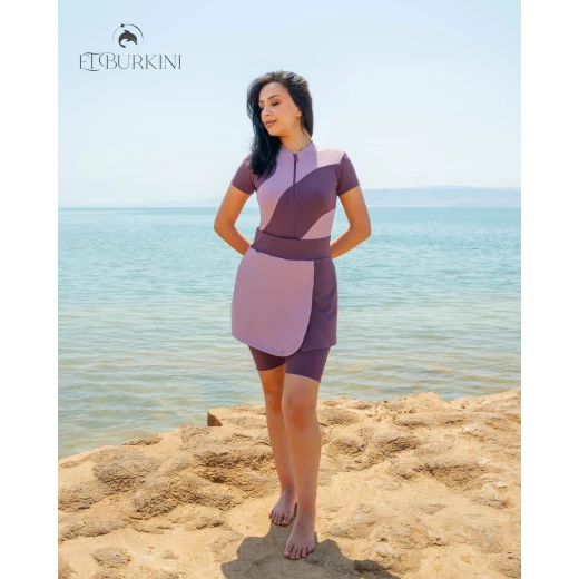 Hector Lite Burgundy Pink Burkini Modest Swimwear for Women Sun Protection Light Full Body Coverage Set with Swim Tunic Skirt and Shorts Fast Drying High Elasticity Premium Swimming Suit Design for Beach Hector Lite Burgundy Pink Burkini Modest Swimwear for Women Sun Protection Light Full Body Coverage Set with Swim Tunic Skirt and Shorts Fast Drying High Elasticity Premium Swimming Suit Design for Beach