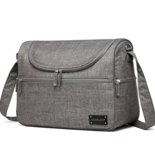 COLORLAND Diaper Bag Messenger Hobos Multifunction Waterproof Maternity Bag  gray - Colorland - Image 9