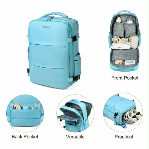 colorland smart all-in one diaper backpack light blue - Colorland - Image 6