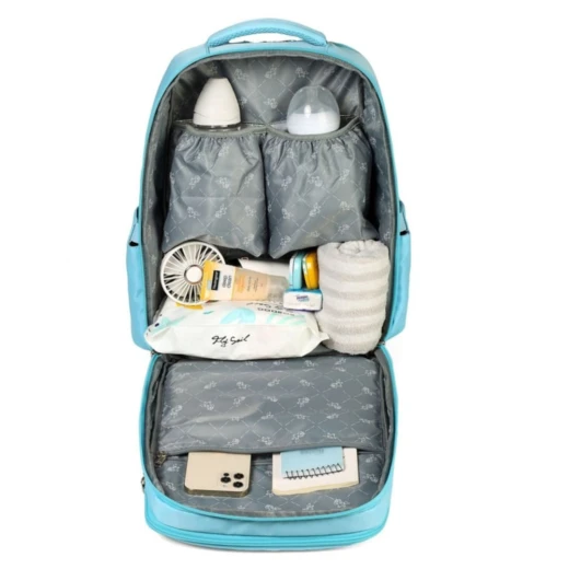 colorland smart all-in one diaper backpack light blue - Colorland - Image 4