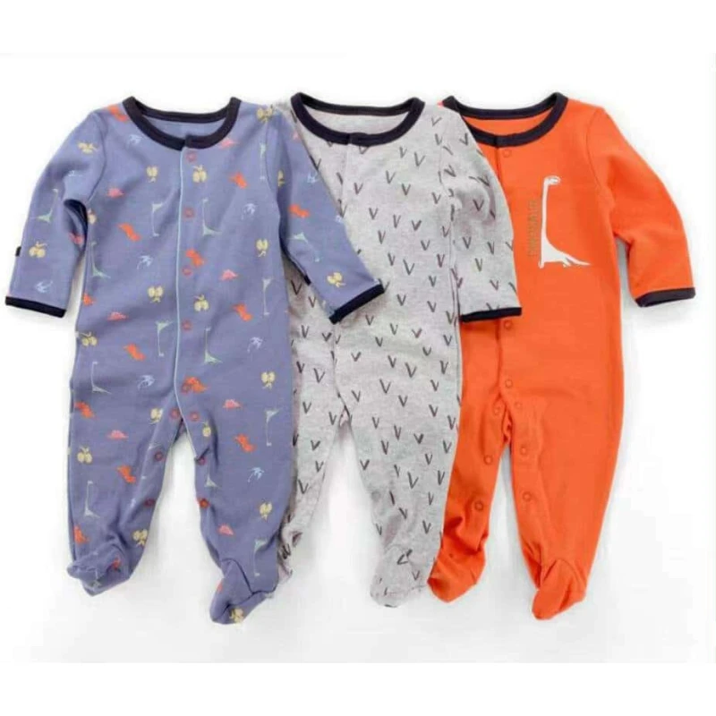 Colorland mamas & papas Long-Sleeve Baby Overall 3 Pieces In One Pack 0-3 Month - Colorland