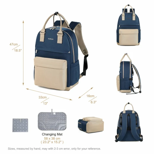 Colorland Kinzie Pack & Go Baby Diaper Travel Backpack and mothers (CLD-BP246) navy - Colorland - Image 3
