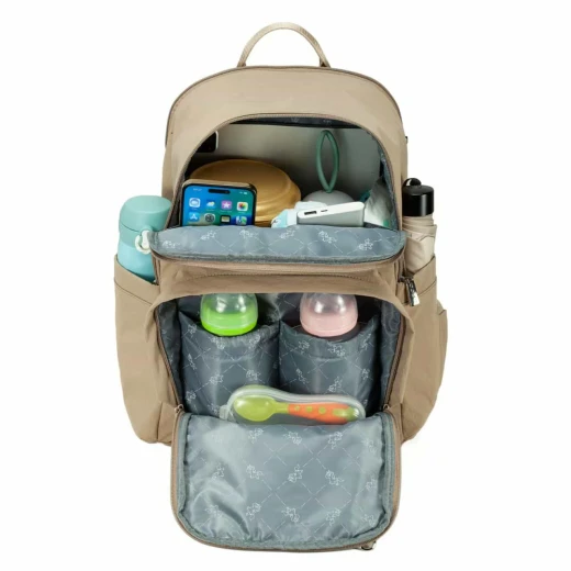 Colorland Nanny Quilted Diaper Backpack – Hands-Free Comfort & Style for Modern Parents beige - Colorland - Image 8