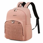 Colorland Nanny Quilted Diaper Backpack – Hands-Free Comfort & Style for Modern Parents  pink - Colorland