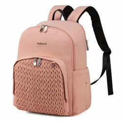 Colorland Nanny Quilted Diaper Backpack – Hands-Free Comfort & Style for Modern Parents  pink