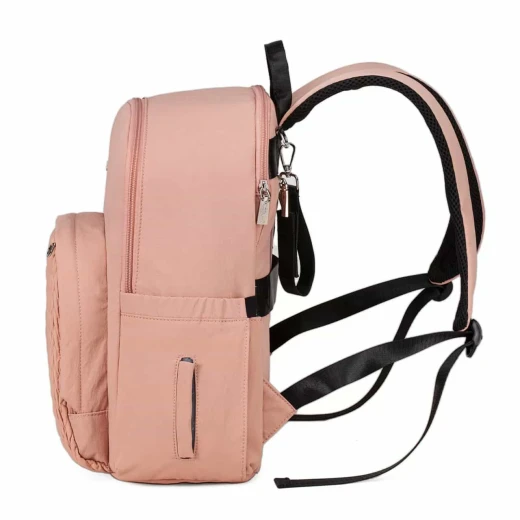 Colorland Nanny Quilted Diaper Backpack – Hands-Free Comfort & Style for Modern Parents  pink - Colorland - Image 5