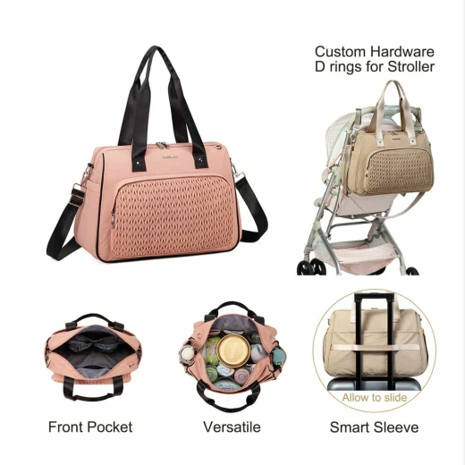 Colorland Quilted Nanny Diaper Crossbody pink - Colorland - Image 2