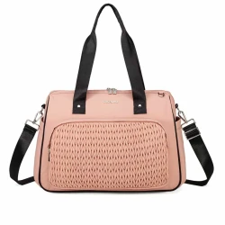 Colorland Quilted Nanny Diaper Crossbody pink