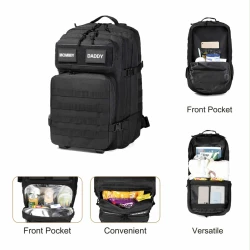 Colorland Tactical Military Style Diaper Backpack for Kids on the Go black