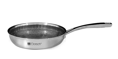 Dorsch 18/10 Hybrid Stainless Steel Frying Pan – 24cm Diameter – Hygienic and stylish design for even cooking and efficient heat distribution, ideal for everyday kitchen use - Dorsch cookware - Image 2