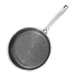 Dorsch 18/10 Hybrid Stainless Steel Frying Pan – 24cm Diameter – Hygienic and stylish design for even cooking and efficient heat distribution, ideal for everyday kitchen use