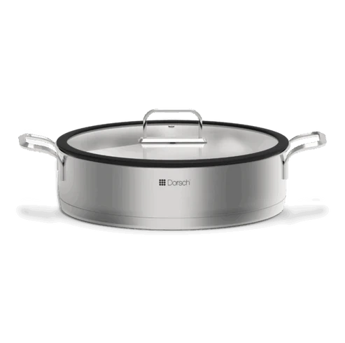 Dorsch cookware SteelPro 18/10 Stainless Steel Low Cooker Pan – 32cm Diameter – Hygienic and stylish design with even heat distribution, ideal for easy food preparation and serving, durable and practical for everyday kitchen use Dorsch cookware SteelPro 18/10 Stainless Steel Low Cooker Pan – 32cm Diameter – Hygienic and stylish design with even heat distribution, ideal for easy food preparation and serving, durable and practical for everyday kitchen use