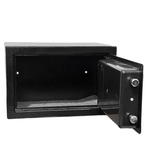 Home electronic safe made of iron, 12-liter capacity, operates with a passcode and a backup key Size 20×31×20 cm Can be fixed to the floor or wall Original Fort brand - Image 3