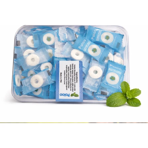 Poloo Sugar-Free Mint Candy – Fresh Mint Flavor Coated Sweets, 50 Pieces. Helps eliminate bad breath. Refreshing mouth candy suitable for diet and weight loss, and for people with diabetes. Contains vitamins, healthy and safe. - Image 3