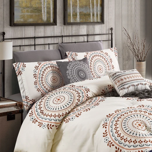 Merlin Livings 9-Pieces Printed King Size Bedding Set, Modern Elegant Design and Soft Durable Fabric, Complete Comforter Set - Merlin Livings - Image 4