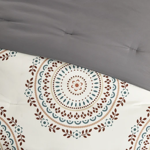 Merlin Livings 9-Pieces Printed King Size Bedding Set, Modern Elegant Design and Soft Durable Fabric, Complete Comforter Set - Merlin Livings - Image 6
