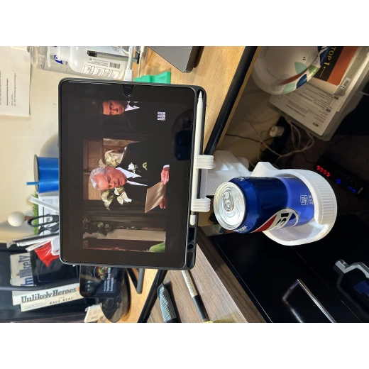 حامل أكواب وهاتف/تابلت 2 في 1 للمكتب مع مشبك تثبيت قابل للدوران 360 درجة – حامل كوب وموبايل للطاولة والمكتب والعمل والدراسة - حلول ذكية - Image 5