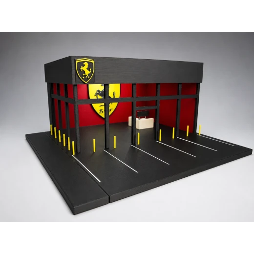 1:64 Scale Miniature Car Garage Display Model – 3D Printed Modern Showcase for Collectible Cars – Decorative Display Base for Hobby Collections 1:64 Scale Miniature Car Garage Display Model – 3D Printed Modern Showcase for Collectible Cars – Decorative Display Base for Hobby Collections