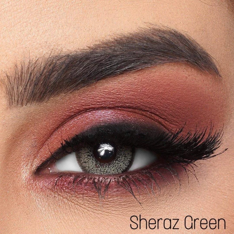 BETO Lenses Korean Brand Eyerly Sheraz Green Contact Lenses, natural elegant eye enhancement with comfortable daily wear design, high quality lenses for clear vision, stylish green shade with modern attractive look - Beto center