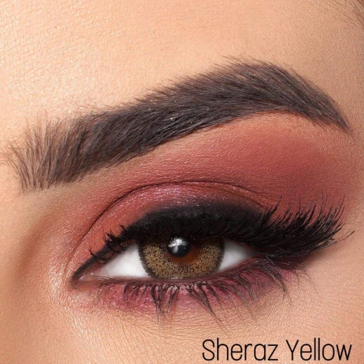 BETO Lenses Korean Brand Eyerly Sheraz Yellow Contact Lenses, natural elegant eye enhancement with comfortable daily wear design, high quality lenses for clear vision, stylish yellow shade with modern attractive look - Beto center - Image 2
