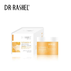 كريم ليلي بفيتامين سي لتفتيح البشرة من Dr. Rashel يمنح إشراقة طبيعية ويجدد البشرة أثناء النوم ويقلل البقع الداكنة ويوحد اللون مع ترطيب عميق بتركيبة مغذية سريعة الامتصاص لجميع الأنواع