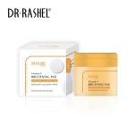 Vitamin C Brightening Pads 60 Dual Textured Soft Pads for Deep Cleansing Gentle Exfoliation Dark Spot Reduction Skin Brightening Glow Boosting Daily Skincare for All Skin Types - DR-rashel