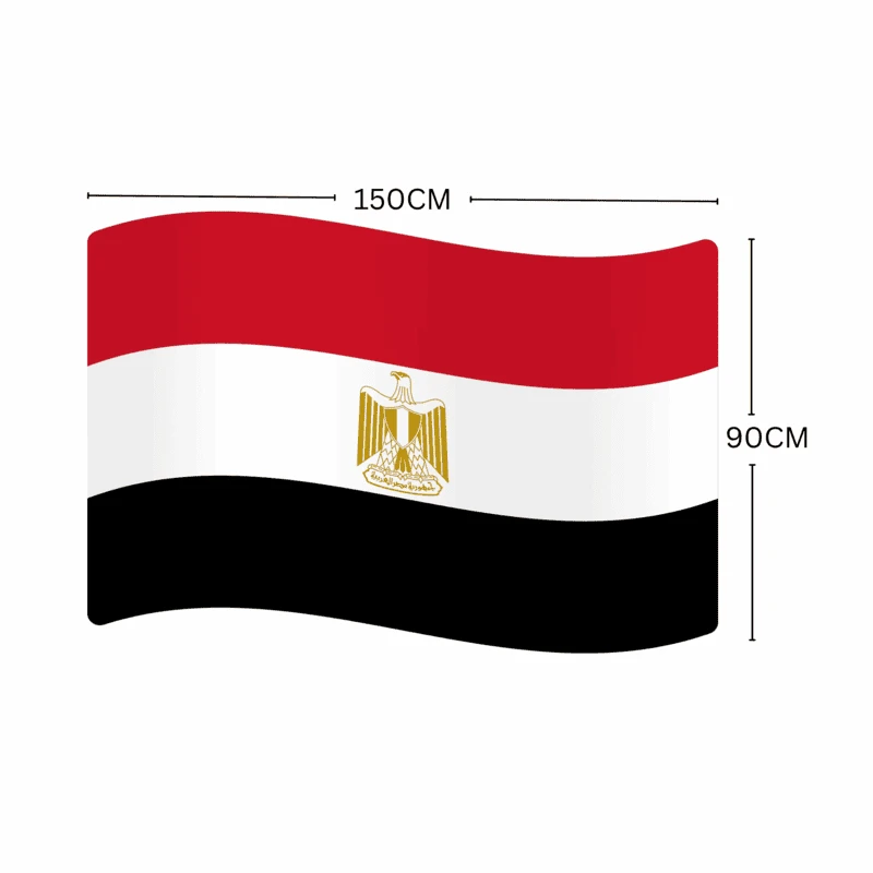 علم مصر (حجم كبير) - 90×150 سم