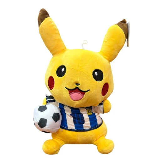 SeaLand Toys, Soft Pikachu Plush Toy in National Football Team Jersey + Small Plush Ball – 40 cm SeaLand Toys, Soft Pikachu Plush Toy in National Football Team Jersey + Small Plush Ball – 40 cm