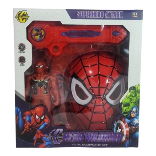 SeaLand Toys, Spider-Man Kids Superhero Set – Figure + Mask + Cape with Light & Sound SeaLand Toys, Spider-Man Kids Superhero Set – Figure + Mask + Cape with Light & Sound