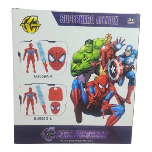 SeaLand Toys, Spider-Man Kids Superhero Set – Figure + Mask + Cape with Light & Sound - Sealand toys - Image 3