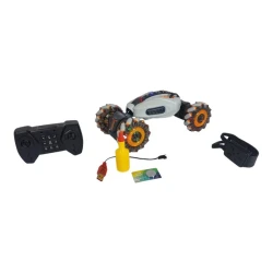SeaLand Toys, Dual-Control Remote Car (Remote + Watch) with Light, Sound & Smoke – Drift & Crab Walk Movement