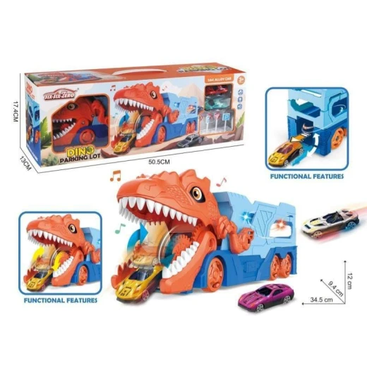 SeaLand Toys, Dinosaur Car Carrier Truck with Mini Cars & Interactive Traffic Signs SeaLand Toys, Dinosaur Car Carrier Truck with Mini Cars & Interactive Traffic Signs