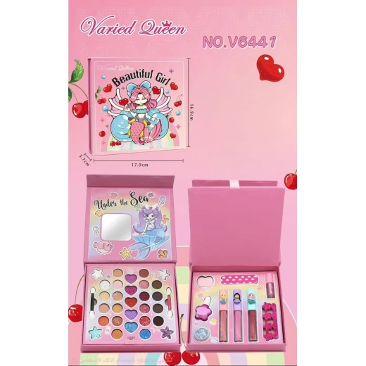 SeaLand Toys, Kids Makeup Set with Fun Cartoon Designs – 40 Pieces Double Layer Case - Sealand toys - Image 2