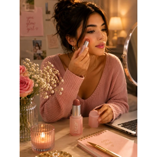 Gulf Girl Cream Blush Stick – Natural Radiant Glow | Long-Lasting & Blendable - Gulf girl - Image 2