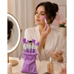 Professional 13-Piece Makeup Brush Set – Ultra-Soft Face & Eye Brushes with Travel Pouch - Brushs