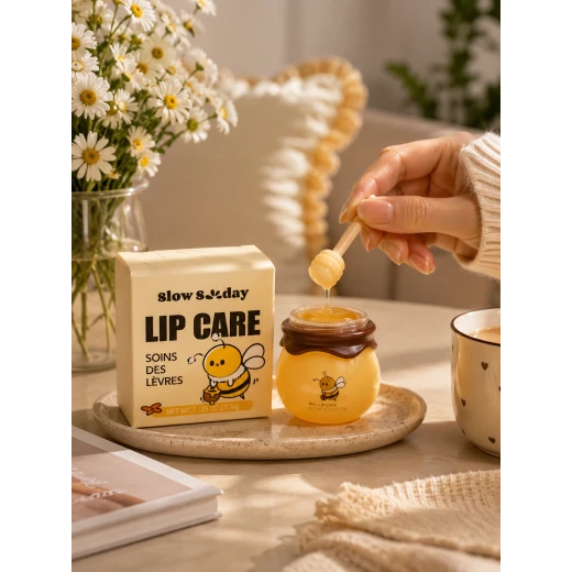 Slow Sunday Honey Lip Care | Deep Moisturizing Honey Lip Mask & Nourishing Lip Balm for Soft, Smooth Lips - Honey bee - Image 2