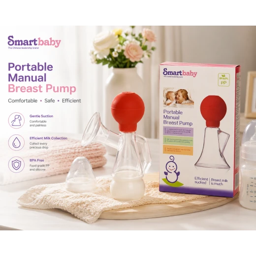 Smartbaby Portable Manual Breast Pump – BPA-Free Silicone Breast Milk Collector for Comfortable & Efficient Nursing Smartbaby Portable Manual Breast Pump – BPA-Free Silicone Breast Milk Collector for Comfortable & Efficient Nursing