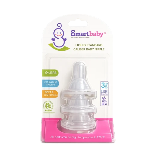 Smartbaby Silicone Baby Bottle Nipples (3-Pack) – BPA-Free Food-Grade LSR Replacement Bottle Teats for Babies Smartbaby Silicone Baby Bottle Nipples (3-Pack) – BPA-Free Food-Grade LSR Replacement Bottle Teats for Babies