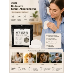 Disposable Underarm Sweat Absorbing Pads for Clothing Invisible Breathable Moisture Protection